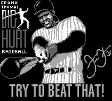 Baseball title screen for GameBoy